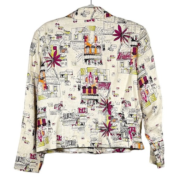 Coldwater Creek - Women's Size L - Tan Button-up Blazer Sketch Art Print - Picture 2 of 10